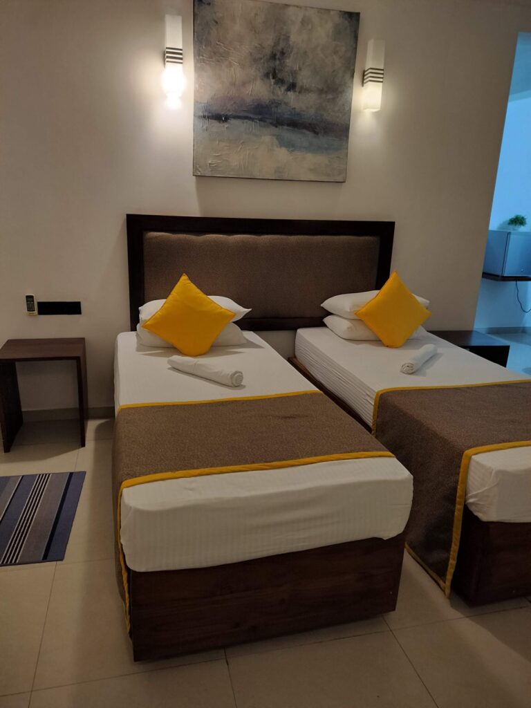 ダンブッラロックアーチホテル 滞在した部屋 蚊帳は1階の部屋に設置されているDambulla Rock Arch Hotel(筆者A撮影)