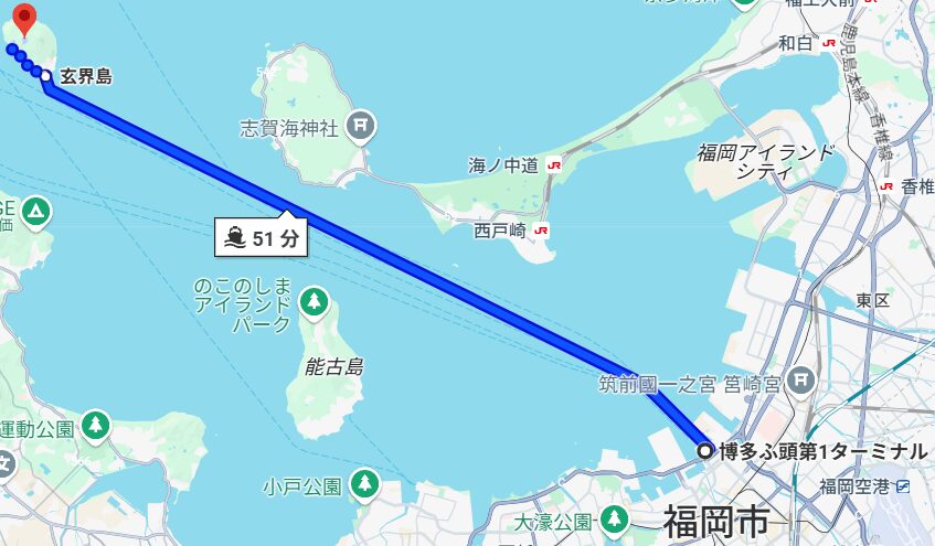 玄界島GoogleMapより引用