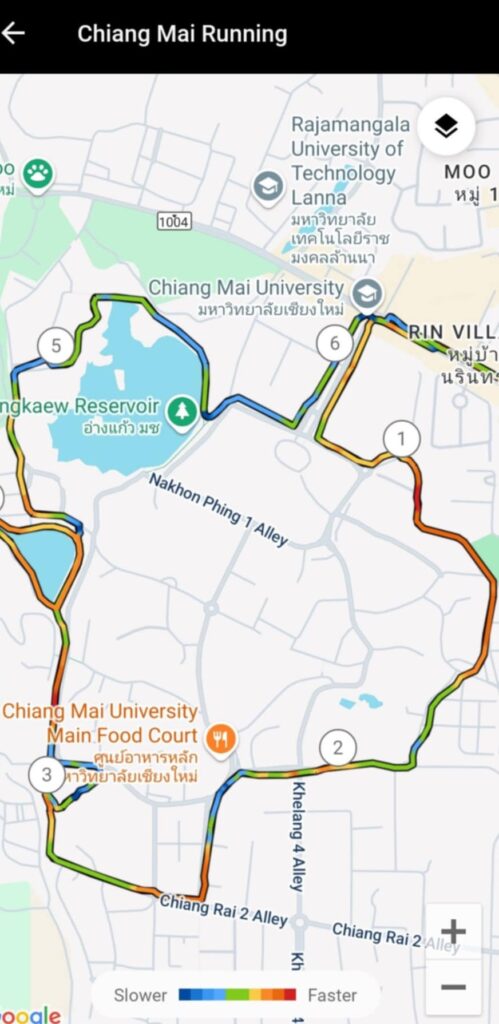 チェンマイ大学内での朝ラン記録2日目 Chiang Mai University Morning Run Record Day 2(筆者Aスクショ) チェンマイ大学内での朝ラン記録2日目 Chiang Mai University Morning Run Record Day 2(筆者Aスクショ)