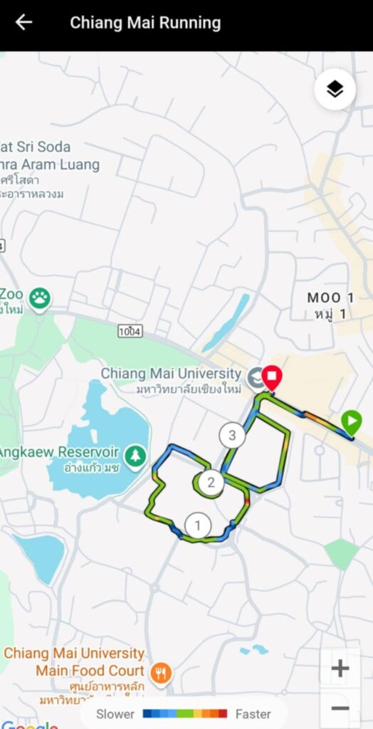 チェンマイ大学内朝ラン記録初日 Chiang Mai University Morning Run Record Day 1(筆者Aスクショ) チェンマイ大学内朝ラン記録初日 Chiang Mai University Morning Run Record Day 1(筆者Aスクショ)