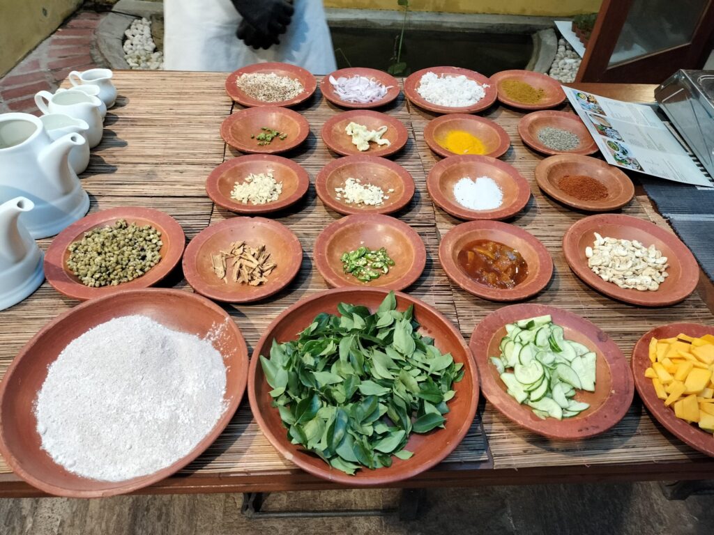 Jetwing Ayurveda Pavilions Negombo ジェットウィング・アユルヴェーダ・パビリオンズ ネゴンボ お料理デモのクラス(筆者A撮影) Jetwing Ayurveda Pavilions Negombo ジェットウィング・アユルヴェーダ・パビリオンズ ネゴンボ お料理デモのクラス(筆者A撮影)